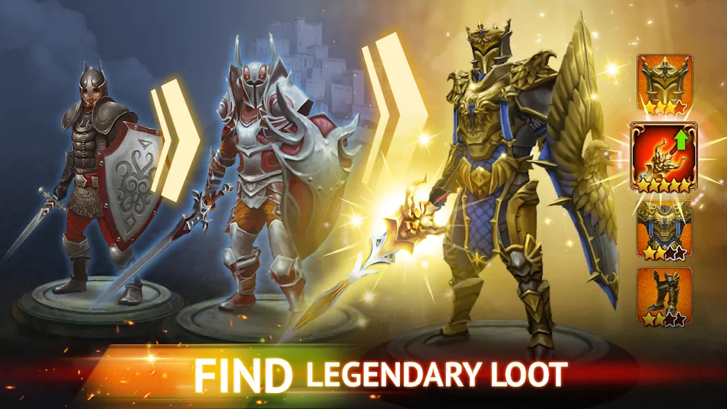 Guild of Heroes: Adventure RPG взломанный APK — Безлимитные ресурсы и мощное снаряжение — скриншот 4