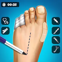 Скачать Hospital Surgeon: Doctor Game на Андроид с модом — Безлимитные деньги и все операции открыты