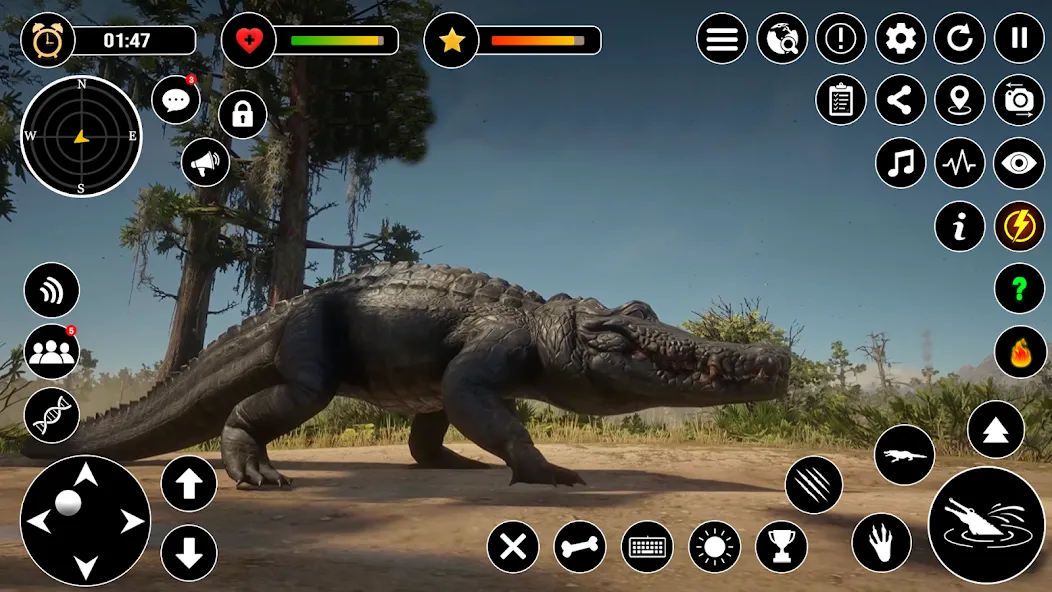 Скачать Animal Crocodile Attack Sim на Андроид с модом — Много денег и без рекламы — скриншот 1