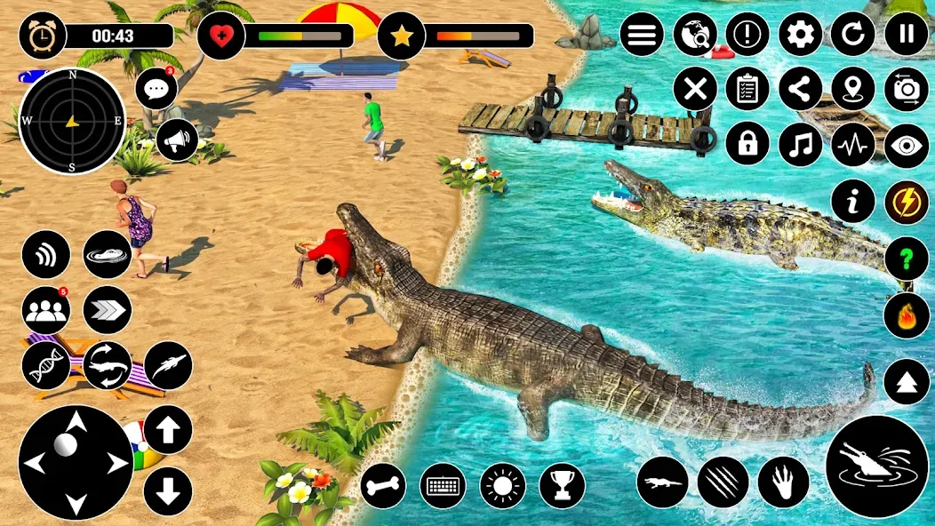 Скачать Animal Crocodile Attack Sim на Андроид с модом — Много денег и без рекламы — скриншот 3