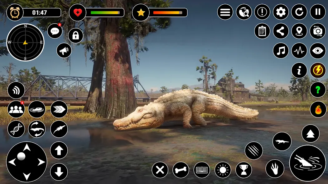Скачать Animal Crocodile Attack Sim на Андроид с модом — Много денег и без рекламы — скриншот 4