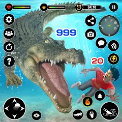 Скачать Animal Crocodile Attack Sim на Андроид с модом — Много денег и без рекламы