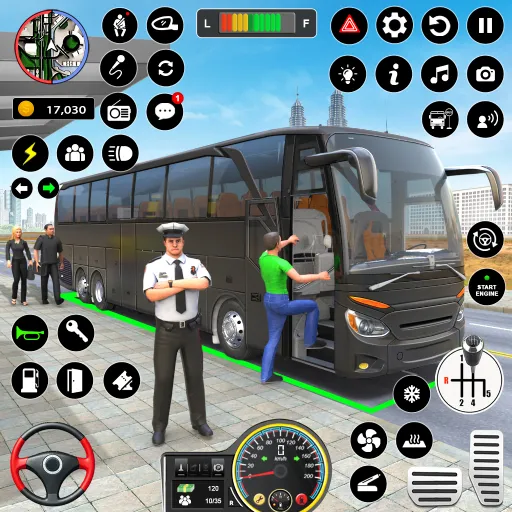 Bus Simulator - Driving Games мод на Андроид: Безлимитные деньги и топливо — скриншот 1