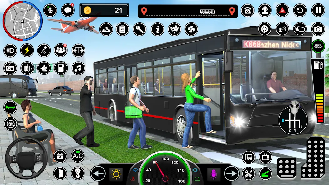 Bus Simulator - Driving Games мод на Андроид: Безлимитные деньги и топливо — скриншот 2