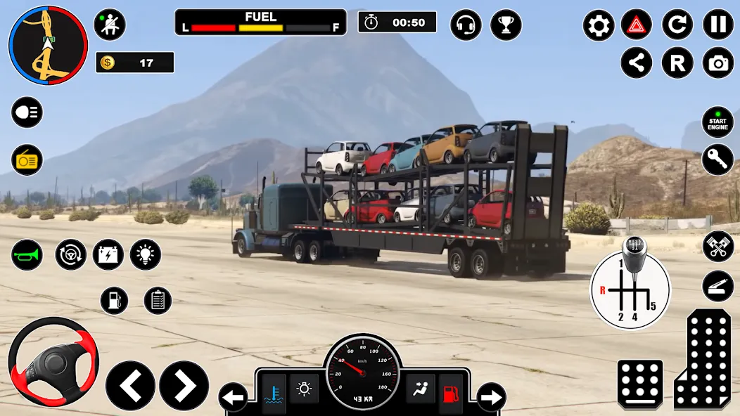 Car Transport - Truck Games 3D на телефон — скачать мод: Безлимитные деньги и топливо — скриншот 2