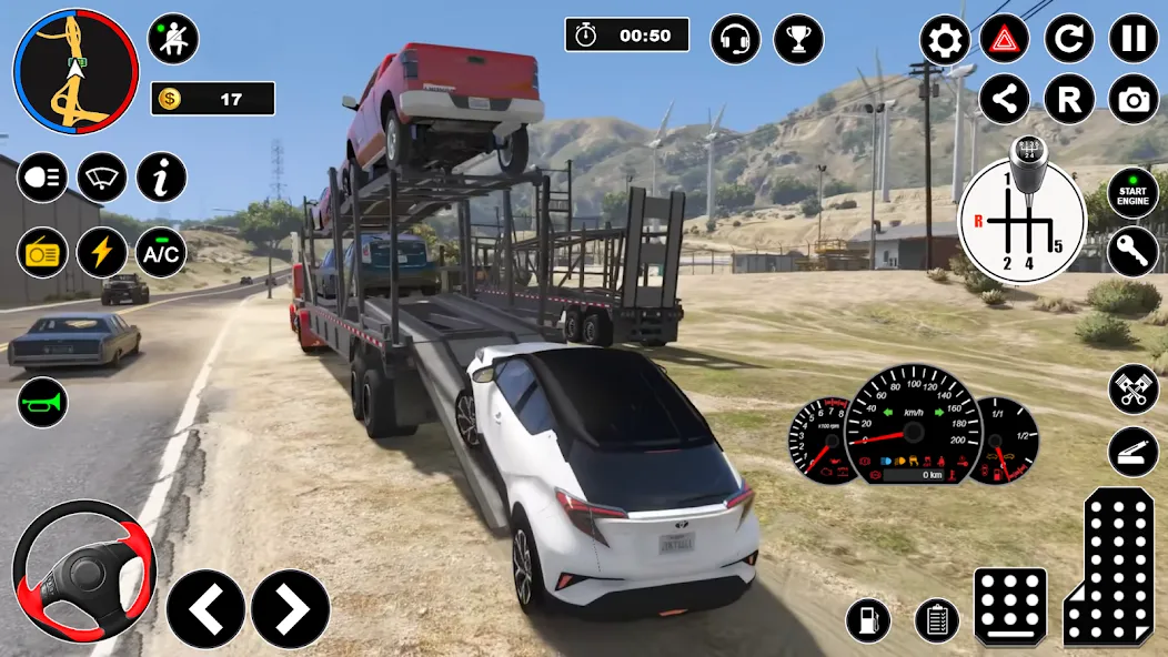 Car Transport - Truck Games 3D на телефон — скачать мод: Безлимитные деньги и топливо — скриншот 3