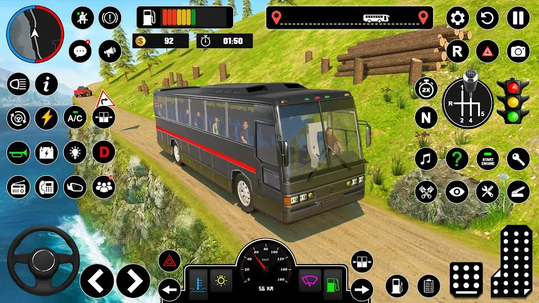 Скачать Offroad Bus Simulator Bus Game на Андроид с модом — Безлимитные деньги и все автобусы открыты — скриншот 2 Скачать Offroad Bus Simulator Bus Game на Андроид с модом — Безлимитные деньги и все автобусы открыты — скриншот 2
