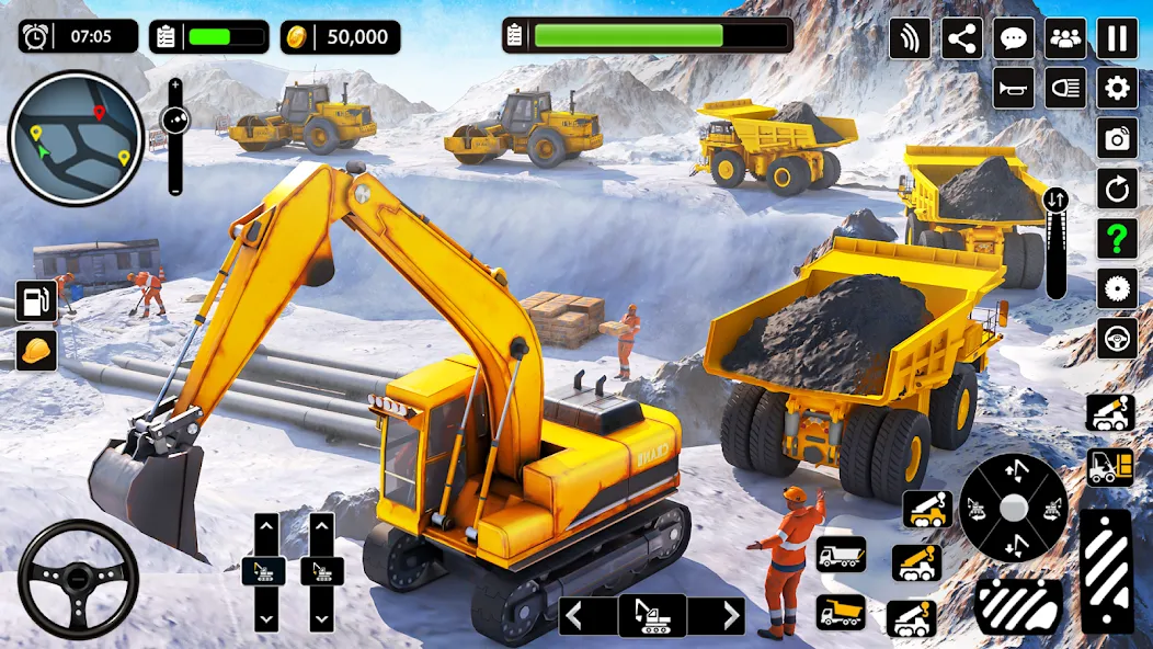 Snow Offroad Construction Game — Безлимитные деньги и топливо, скачать мод APK — скриншот 2 Snow Offroad Construction Game — Безлимитные деньги и топливо, скачать мод APK — скриншот 2