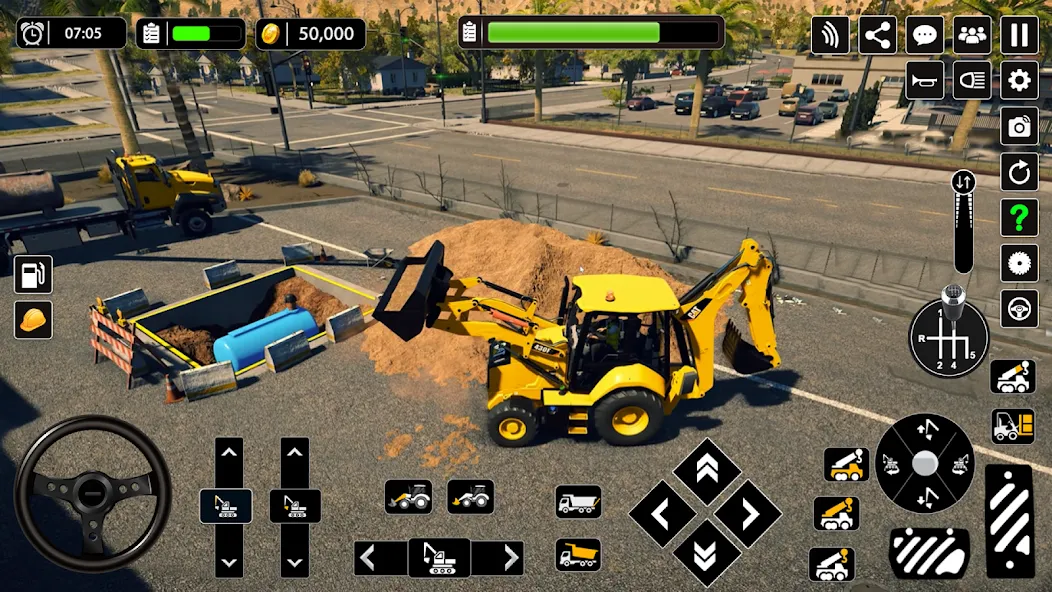 Snow Offroad Construction Game — Безлимитные деньги и топливо, скачать мод APK — скриншот 3 Snow Offroad Construction Game — Безлимитные деньги и топливо, скачать мод APK — скриншот 3