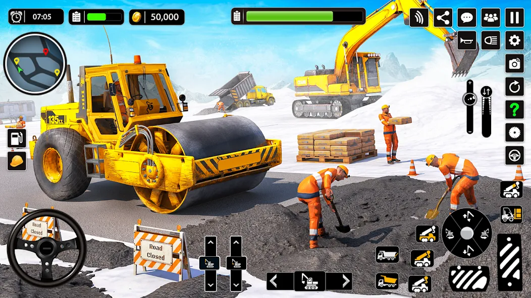 Snow Offroad Construction Game — Безлимитные деньги и топливо, скачать мод APK — скриншот 4 Snow Offroad Construction Game — Безлимитные деньги и топливо, скачать мод APK — скриншот 4
