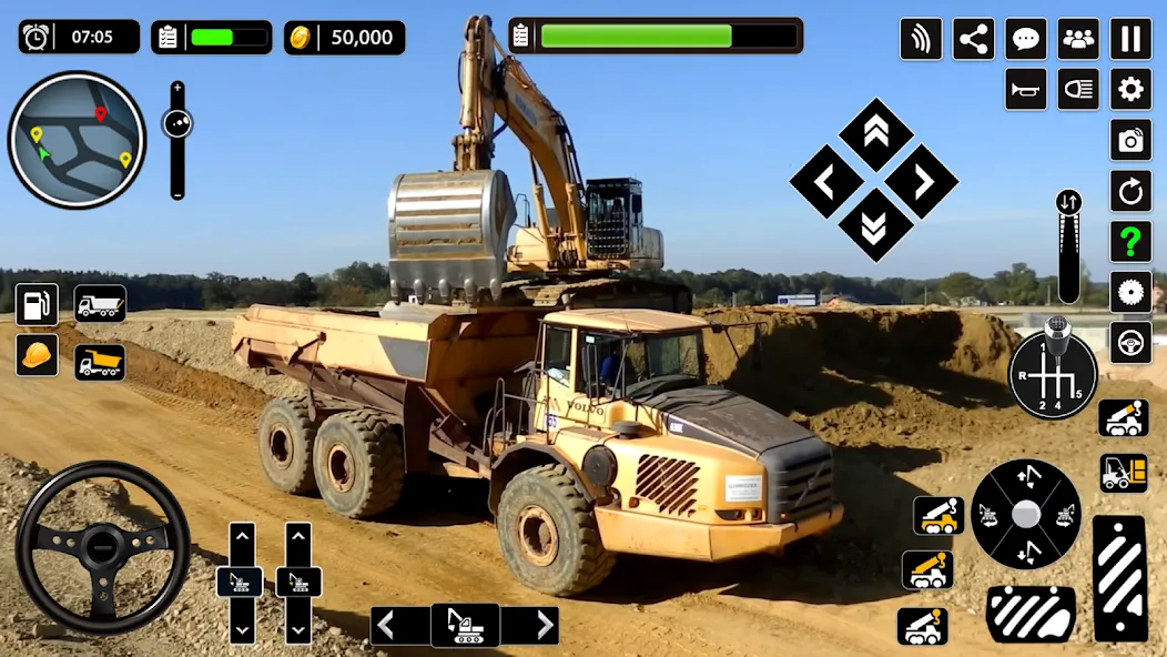 Snow Offroad Construction Game — Безлимитные деньги и топливо, скачать мод APK — скриншот 5 Snow Offroad Construction Game — Безлимитные деньги и топливо, скачать мод APK — скриншот 5