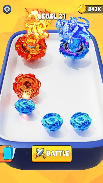 Spinner Battle: Merge Master — Безлимитные монеты и все скины, скачать мод APK — скриншот 1