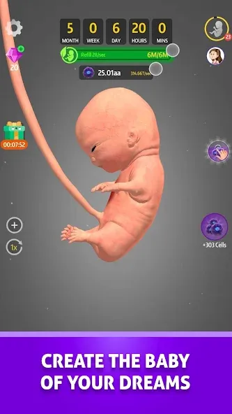 Idle 9 Months на телефон — скачать мод: Безлимитные деньги и ускоренная беременность — скриншот 4