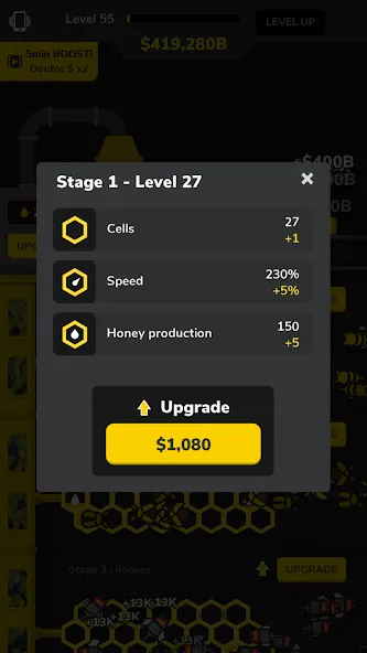 Idle Bee Factory Tycoon бесплатно на Андроид — мод: Безлимитные деньги и ресурсы — скриншот 2
