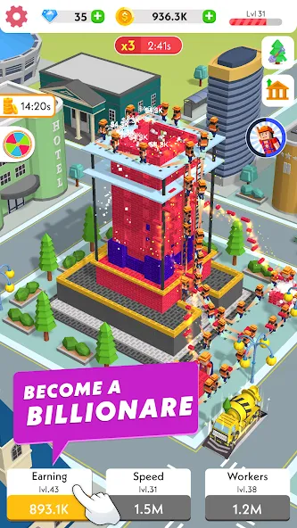 Idle Construction 3D MOD APK скачать на Андроид — Безлимитные деньги и ресурсы — скриншот 1 Idle Construction 3D MOD APK скачать на Андроид — Безлимитные деньги и ресурсы — скриншот 1