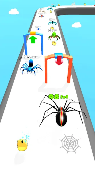 Insect Run - Spider Evolution на телефон — скачать мод: Без рекламы и много денег — скриншот 5 Insect Run - Spider Evolution на телефон — скачать мод: Без рекламы и много денег — скриншот 5