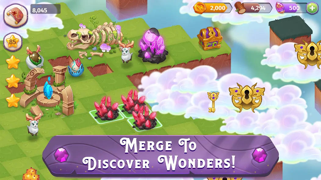 Merge Magic! мод на Андроид: Безлимитные ресурсы и открыты все уровни — скриншот 1