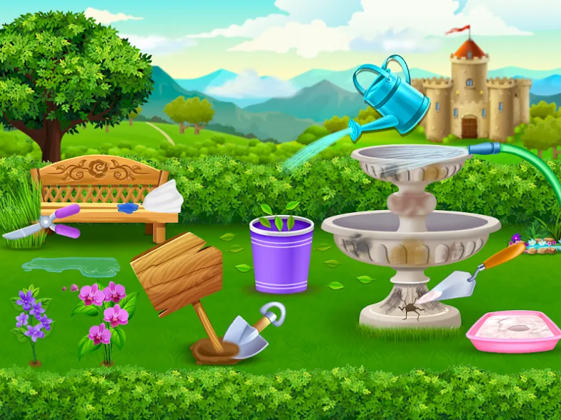 Princess house cleaning advent — взломанная версия, Безлимитные монеты и все комнаты открыты — скриншот 3 Princess house cleaning advent — взломанная версия, Безлимитные монеты и все комнаты открыты — скриншот 3