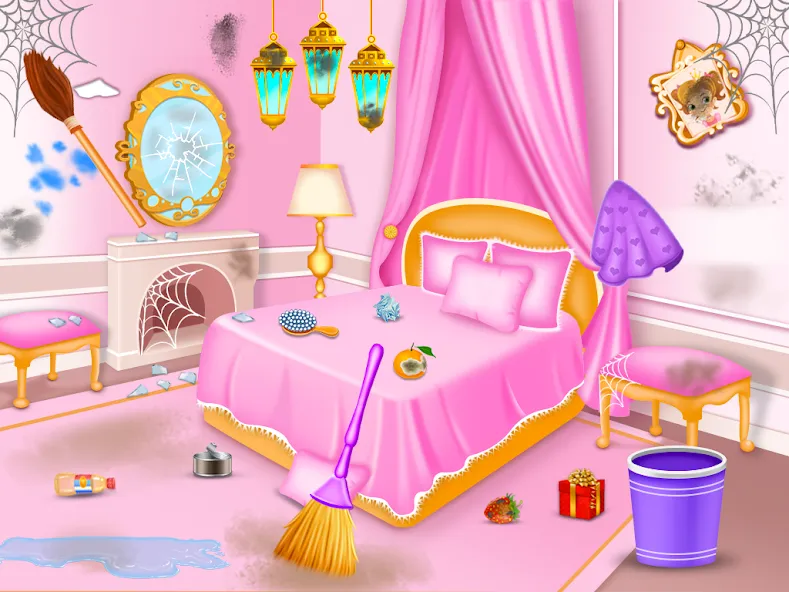 Princess house cleaning advent — взломанная версия, Безлимитные монеты и все комнаты открыты — скриншот 4 Princess house cleaning advent — взломанная версия, Безлимитные монеты и все комнаты открыты — скриншот 4