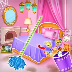 Princess house cleaning advent — взломанная версия, Безлимитные монеты и все комнаты открыты