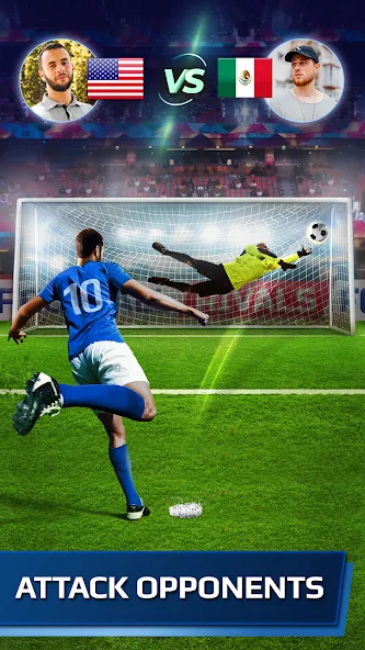 Скачать Football Rivals: Soccer Game на Андроид с модом — Безлимитные монеты и энергия — скриншот 1 Скачать Football Rivals: Soccer Game на Андроид с модом — Безлимитные монеты и энергия — скриншот 1