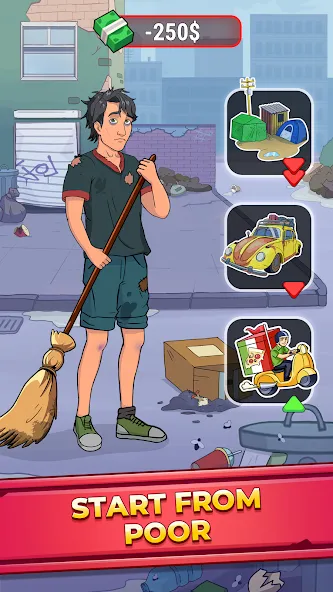 Мод Rich Inc. Business & Idle Life — Много денег и алмазов, скачать APK — скриншот 1 Мод Rich Inc. Business & Idle Life — Много денег и алмазов, скачать APK — скриншот 1