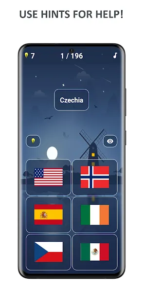 Flags of World Countries Quiz MOD APK: Все флаги и уровни открыты — скриншот 4 Flags of World Countries Quiz MOD APK: Все флаги и уровни открыты — скриншот 4