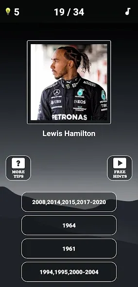 Formula 1:Guess F1 Driver Quiz мод на Андроид: Все гонщики разблокированы — скриншот 4