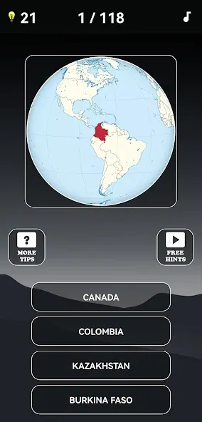Guess the World Map Quiz MOD APK: Открыты все страны и уровни — скриншот 1 Guess the World Map Quiz MOD APK: Открыты все страны и уровни — скриншот 1