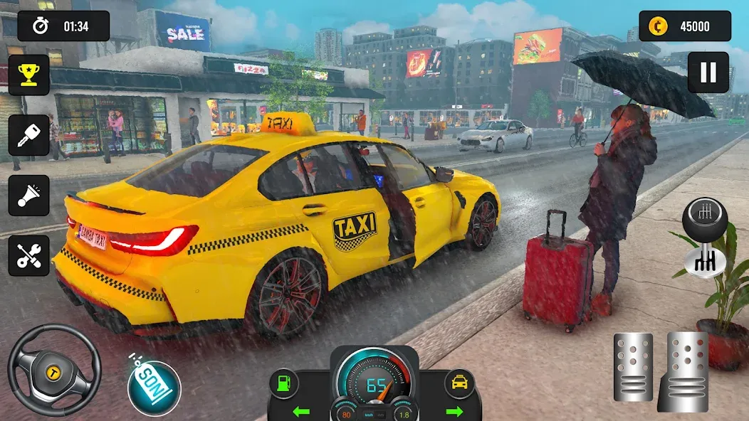 Taxi Simulator 3d Taxi Driver бесплатно на Андроид — мод: Безлимитные деньги и машины — скриншот 2