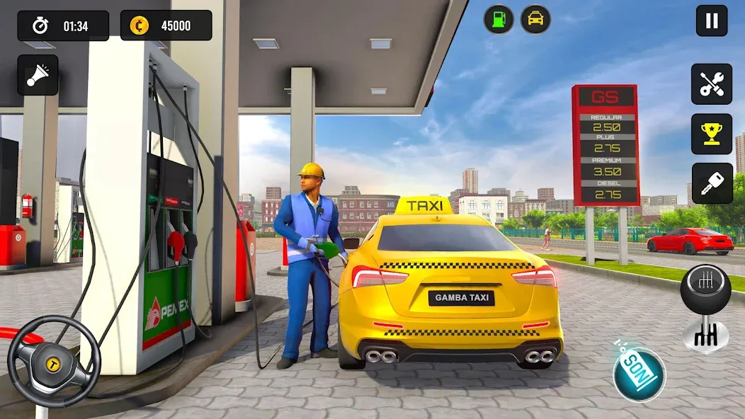 Taxi Simulator 3d Taxi Driver бесплатно на Андроид — мод: Безлимитные деньги и машины — скриншот 3
