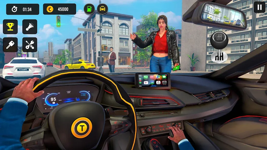 Taxi Simulator 3d Taxi Driver бесплатно на Андроид — мод: Безлимитные деньги и машины — скриншот 5