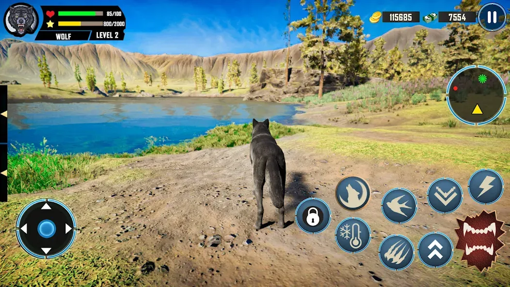 Скачать Wild Wolf Simulator Games мод — Безлимитные деньги и энергия — скриншот 2 Скачать Wild Wolf Simulator Games мод — Безлимитные деньги и энергия — скриншот 2