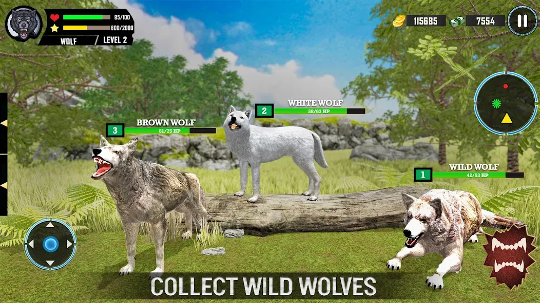 Скачать Wild Wolf Simulator Games мод — Безлимитные деньги и энергия — скриншот 3 Скачать Wild Wolf Simulator Games мод — Безлимитные деньги и энергия — скриншот 3