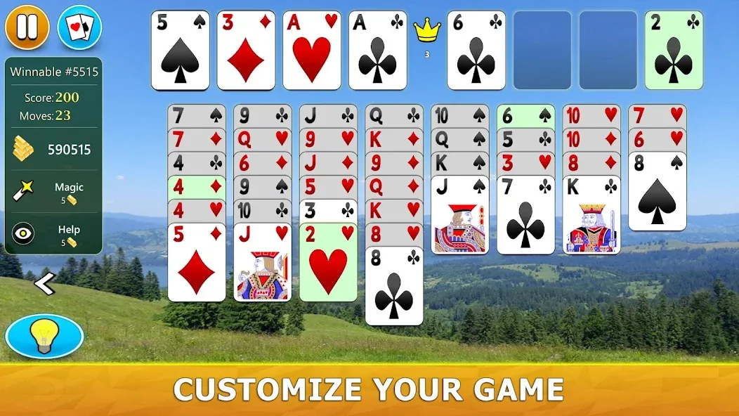 Скачать FreeCell Solitaire - Card Game мод — Безлимитные подсказки и отмена ходов — скриншот 4