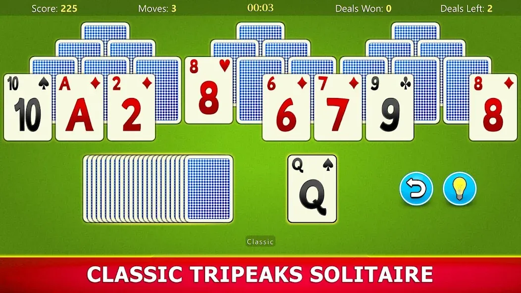 Скачать TriPeaks Solitaire Mobile Mod APK — Безлимитные подсказки и отмены хода — скриншот 1 Скачать TriPeaks Solitaire Mobile Mod APK — Безлимитные подсказки и отмены хода — скриншот 1
