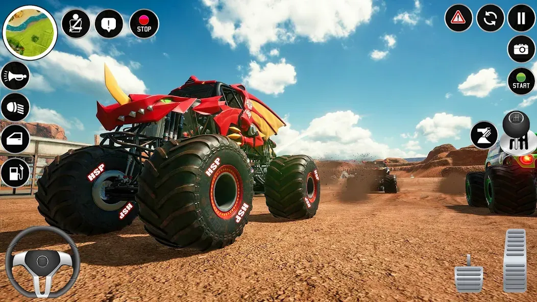 Скачать Extreme Monster Truck Game 3D мод — Безлимитные деньги и топливо — скриншот 2 Скачать Extreme Monster Truck Game 3D мод — Безлимитные деньги и топливо — скриншот 2