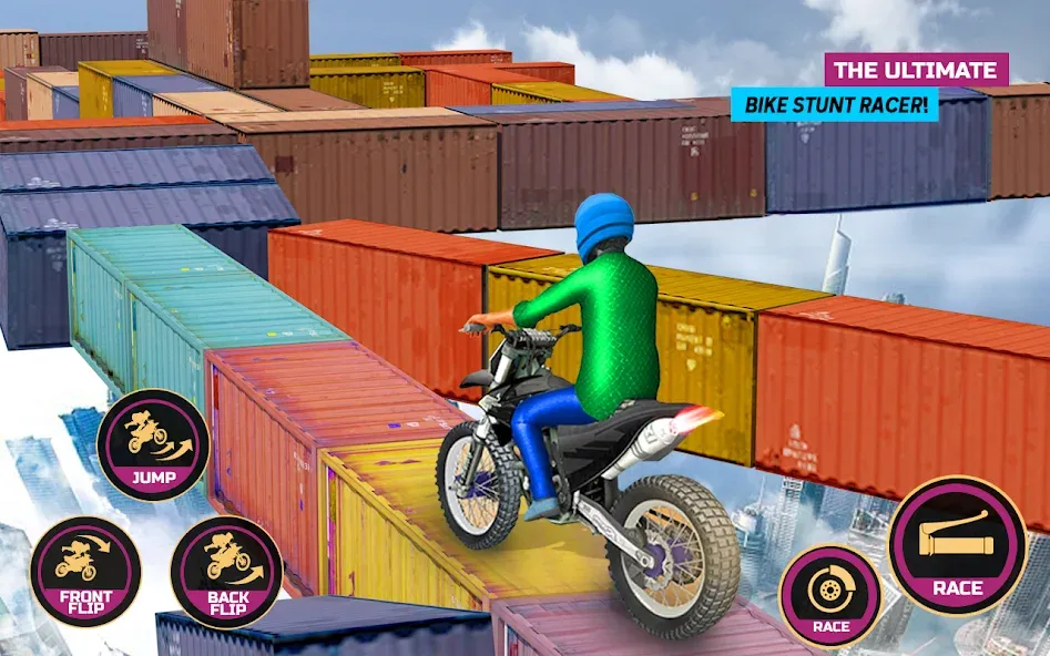 Скачать взлом Racing Bike Stunt Games Master — Безлимитные деньги и всё открыто — скриншот 5 Скачать взлом Racing Bike Stunt Games Master — Безлимитные деньги и всё открыто — скриншот 5