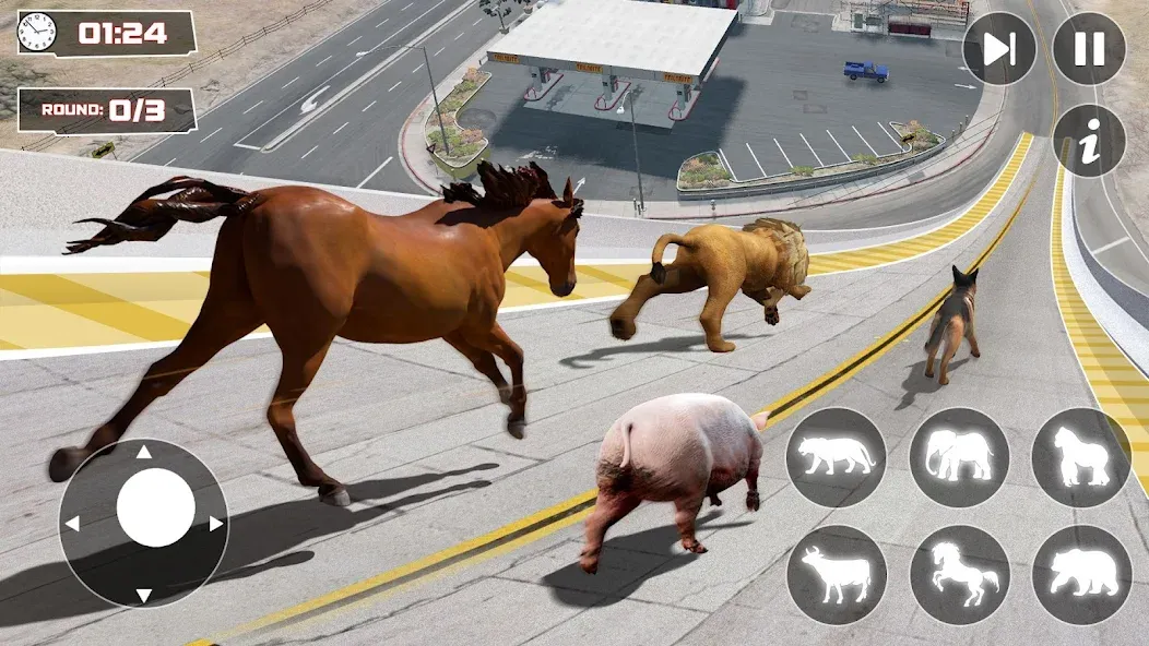 Скачать GT Animal 3D: Racing Game мод — Безлимитные деньги и топливо — скриншот 1