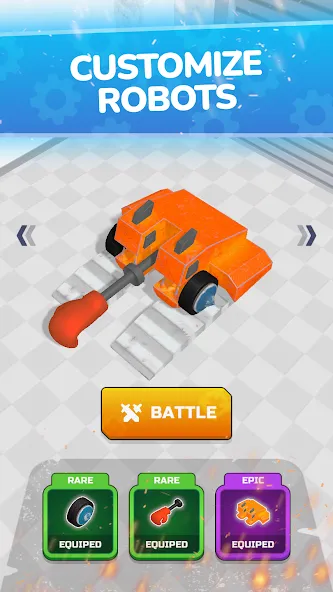 Scrap Robot Fighting взломанный APK — Много металлолома и мощное оружие — скриншот 1