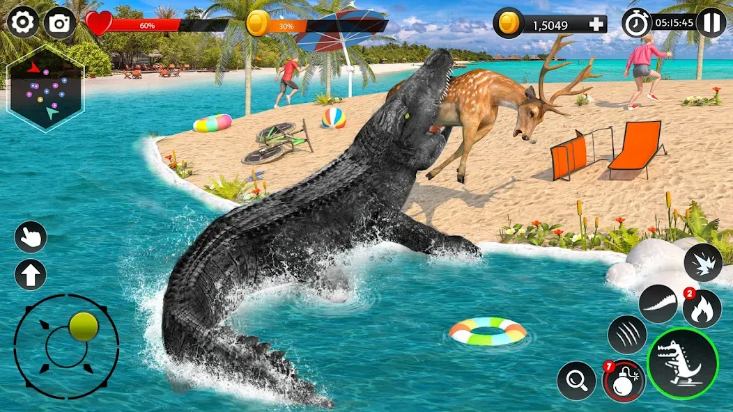 Скачать Hungry Animal Crocodile Games бесплатно — Без рекламы и бесконечная энергия — скриншот 2
