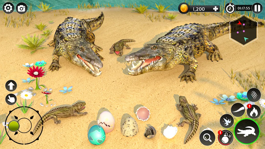 Скачать Hungry Animal Crocodile Games бесплатно — Без рекламы и бесконечная энергия — скриншот 3