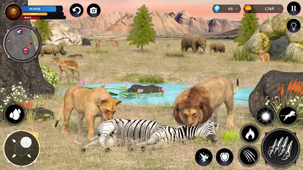 Скачать Lion Simulator Wild Lion Games последней версии — Безлимитные деньги и мощный лев — скриншот 2 Скачать Lion Simulator Wild Lion Games последней версии — Безлимитные деньги и мощный лев — скриншот 2