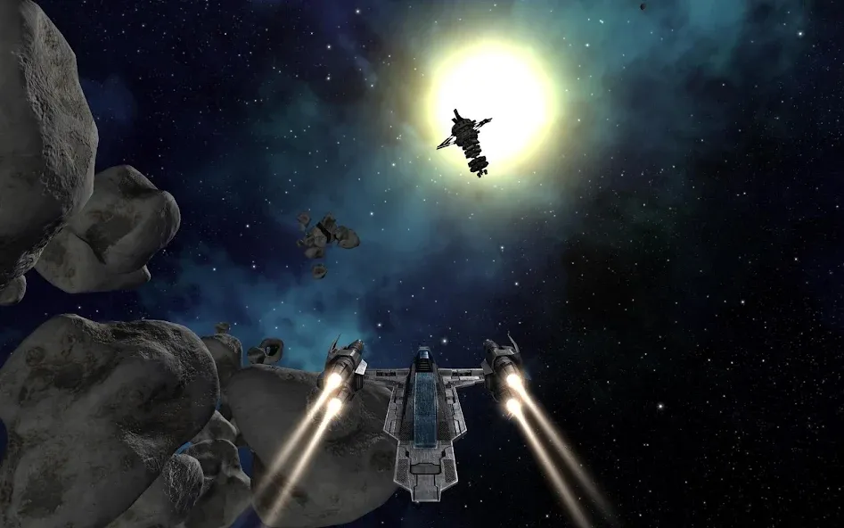 Vendetta Online (3D Space MMO] на телефон — скачать мод: Безлимитные ресурсы и открытые корабли — скриншот 1
