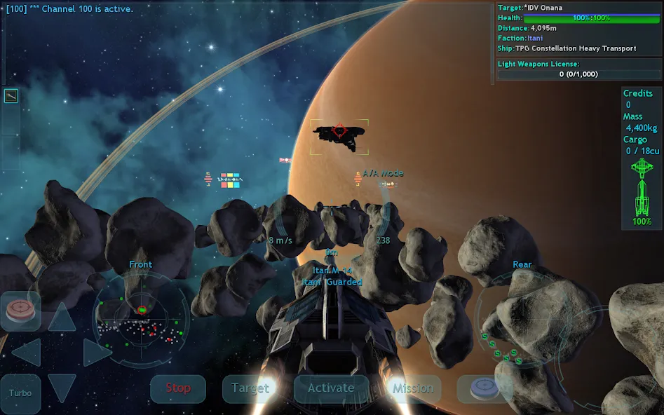 Vendetta Online (3D Space MMO] на телефон — скачать мод: Безлимитные ресурсы и открытые корабли — скриншот 3