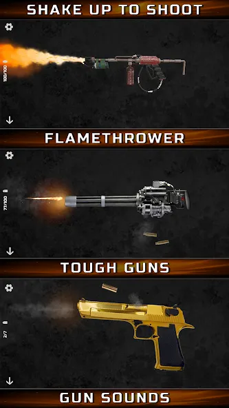 Gun Simulator : Tough Guns (Мод: Реалистичная стрельба и мощное оружие) — скачать на Андроид — скриншот 1 Gun Simulator : Tough Guns (Мод: Реалистичная стрельба и мощное оружие) — скачать на Андроид — скриншот 1