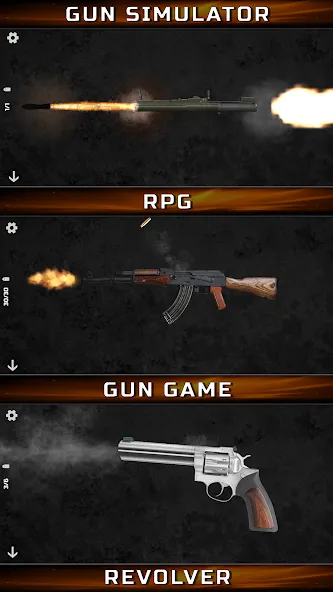 Gun Simulator : Tough Guns (Мод: Реалистичная стрельба и мощное оружие) — скачать на Андроид — скриншот 2 Gun Simulator : Tough Guns (Мод: Реалистичная стрельба и мощное оружие) — скачать на Андроид — скриншот 2
