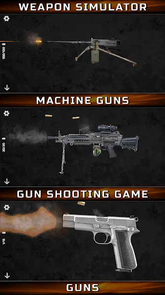 Gun Simulator : Tough Guns (Мод: Реалистичная стрельба и мощное оружие) — скачать на Андроид — скриншот 3 Gun Simulator : Tough Guns (Мод: Реалистичная стрельба и мощное оружие) — скачать на Андроид — скриншот 3