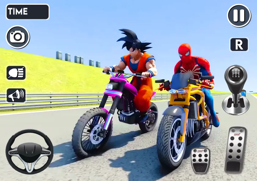 Spider Bike Stunt 3D Mega Ramp (Мод: Безлимитные деньги и все байки открыты) — скачать на Андроид — скриншот 3 Spider Bike Stunt 3D Mega Ramp (Мод: Безлимитные деньги и все байки открыты) — скачать на Андроид — скриншот 3