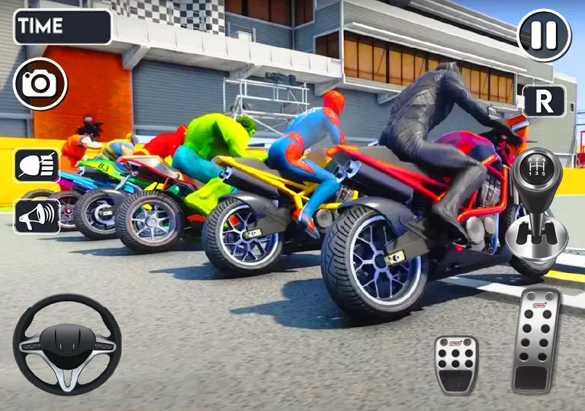 Spider Bike Stunt 3D Mega Ramp (Мод: Безлимитные деньги и все байки открыты) — скачать на Андроид — скриншот 5 Spider Bike Stunt 3D Mega Ramp (Мод: Безлимитные деньги и все байки открыты) — скачать на Андроид — скриншот 5